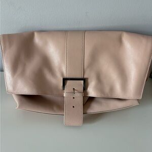 Penhaligons Pink Leather Foldover Clutch & Coin Purse